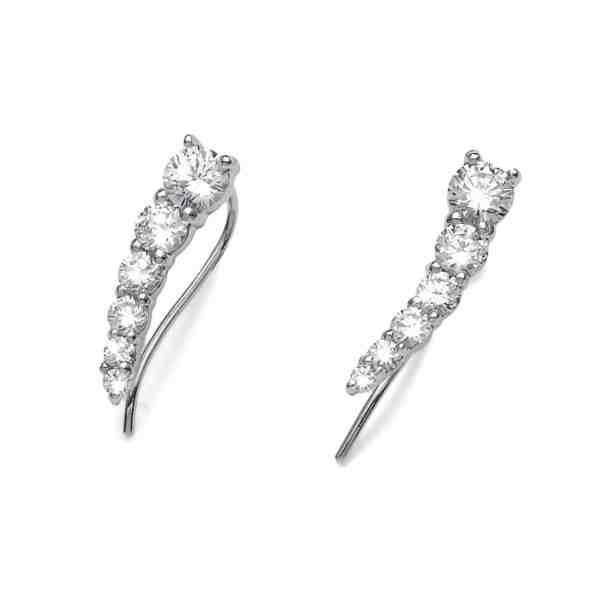 Oliver Weber Podélné náušnice s čirými krystaly Line 22977R + 2 měsíce na vrácení zboží