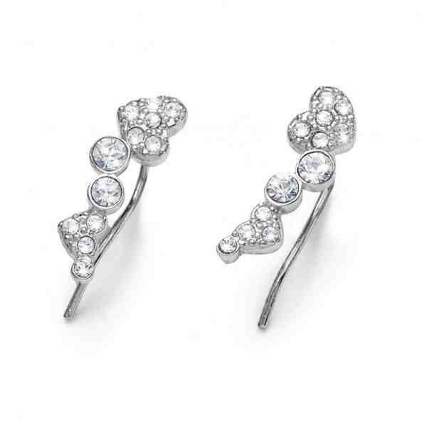 Oliver Weber Romantické podélné náušnice s čirými krystaly Love 22978 + 2 měsíce na vrácení zboží