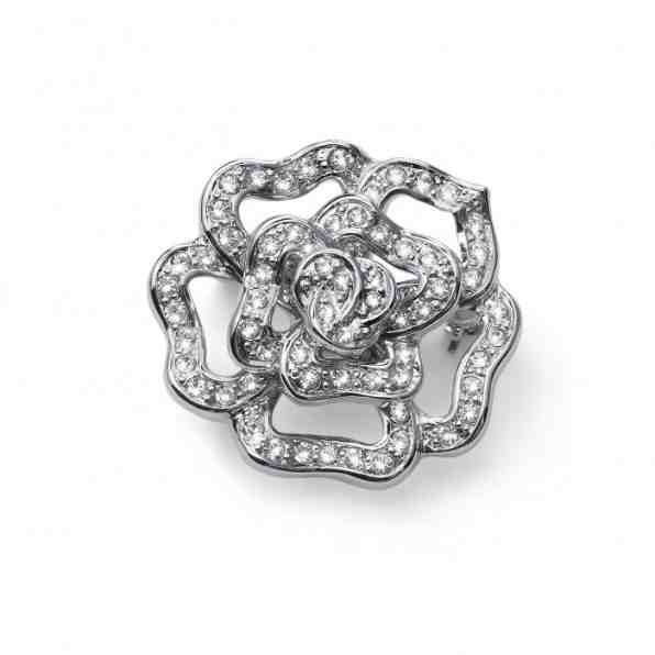 Oliver Weber Třpytivá květinová brož s čirými krystaly Fiorellino 58048 + 2 měsíce na vrácení zboží