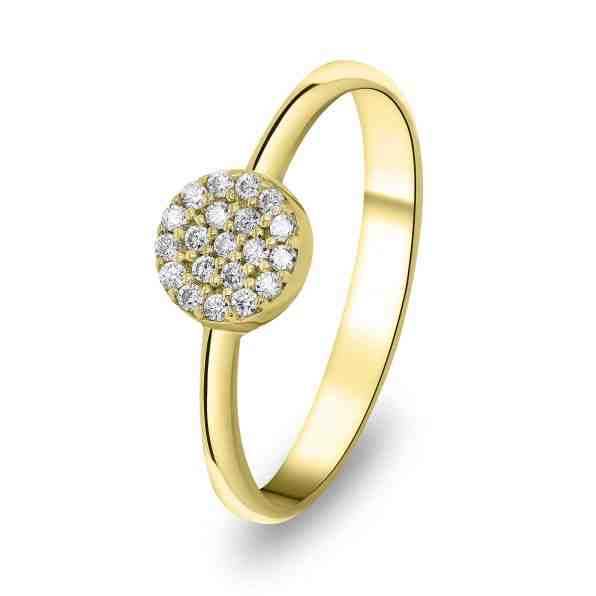 Brilio Silver Třpytivý pozlacený prsten s čirými zirkony RI010Y 56 mm + 2 měsíce na vrácení zboží