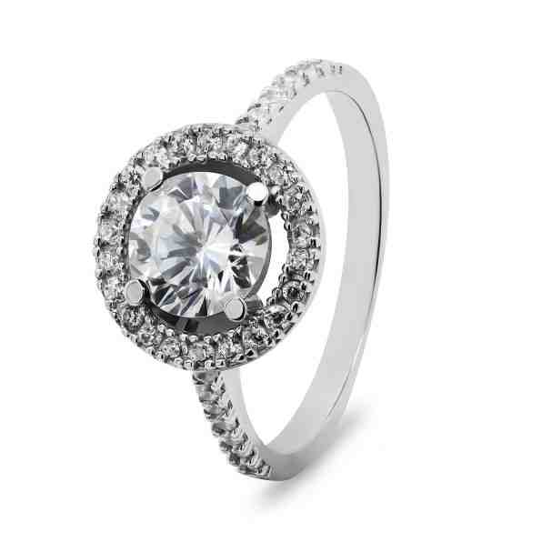 Brilio Silver Luxusní stříbrný prsten s čirými zirkony RI032W 56 mm + 2 měsíce na vrácení zboží