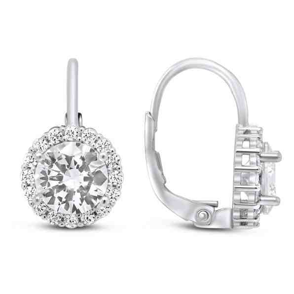 Brilio Silver Půvabné stříbrné náušnice se zirkony EA126W + 2 měsíce na vrácení zboží