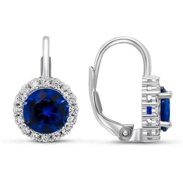 Brilio Silver Půvabné stříbrné náušnice s modrými zirkony EA127W + 2 měsíce na vrácení zboží