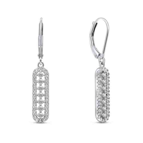 Brilio Silver Luxusní stříbrné náušnice se zirkony EA145W + 2 měsíce na vrácení zboží