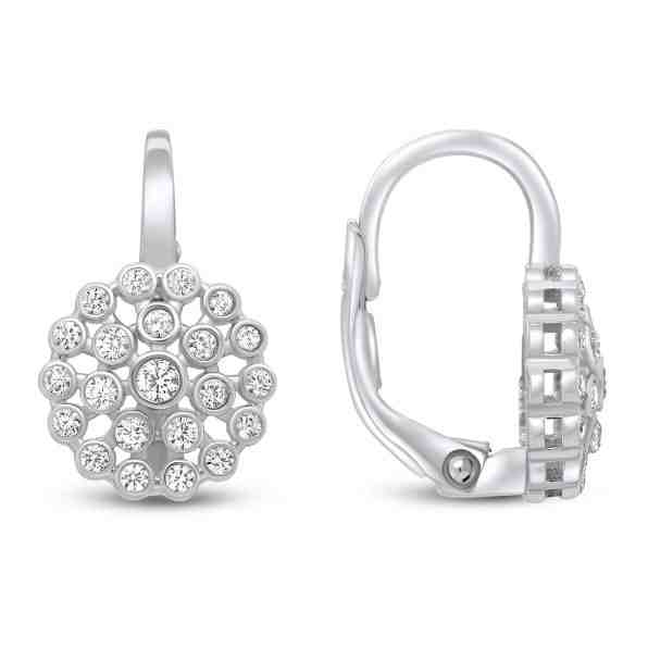 Brilio Silver Stříbrné náušnice s čirými zirkony EA113W + 2 měsíce na vrácení zboží