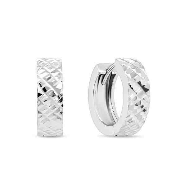 Brilio Silver Stylové kruhové stříbrné náušnice EA153W + 2 měsíce na vrácení zboží