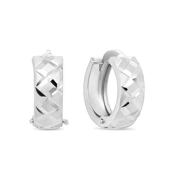 Brilio Silver Stylové kruhové stříbrné náušnice EA155W + 2 měsíce na vrácení zboží