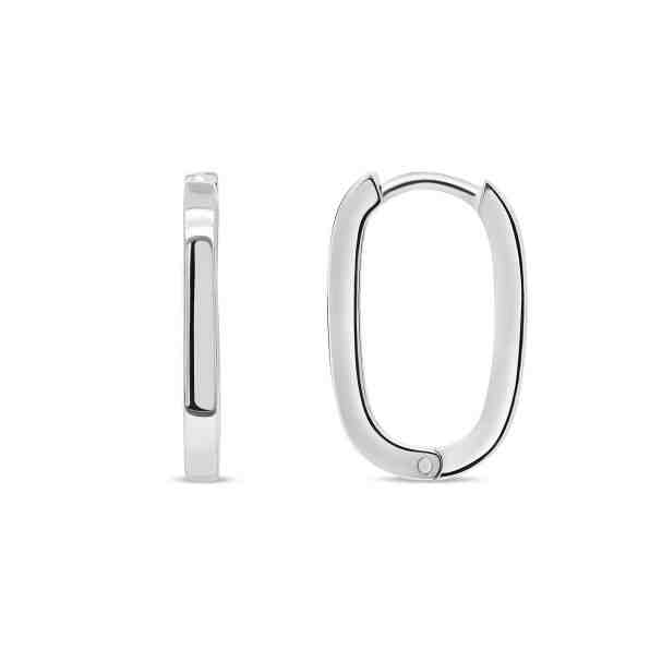 Brilio Silver Módní stříbrné náušnice EA16W 1,8 x 1,2 cm + 2 měsíce na vrácení zboží