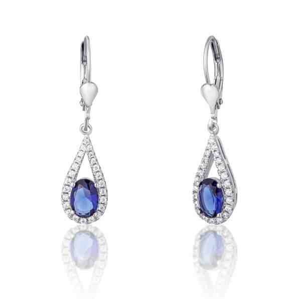 JVD Třpytivé stříbrné náušnice se zirkony SVLE1037XH2M100 + 2 měsíce na vrácení zboží