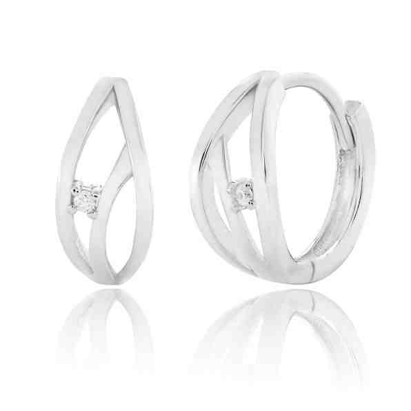 JVD Luxusní stříbrné náušnice kruhy se zirkony SVLE1042XH2BI00 + 2 měsíce na vrácení zboží