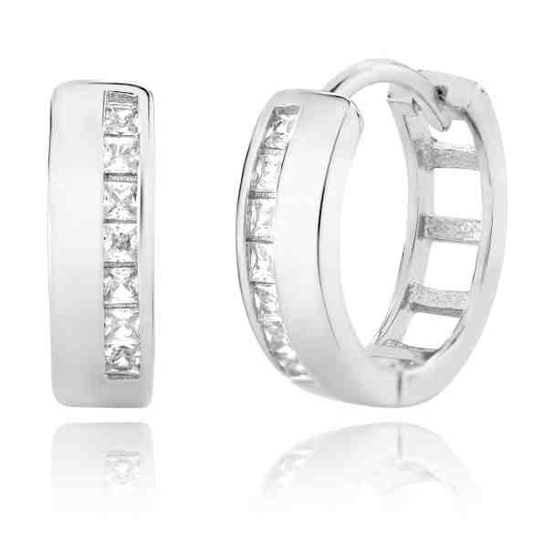 JVD Módní stříbrné kruhové náušnice se zirkony SVLE1044XH2BI00 + 2 měsíce na vrácení zboží