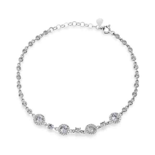 Brilio Silver Třpytivý stříbrný náramek se zirkony BRC15W + 2 měsíce na vrácení zboží