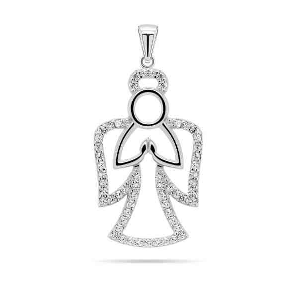 Brilio Silver Něžný stříbrný přívěsek Andílek PT38W + 2 měsíce na vrácení zboží