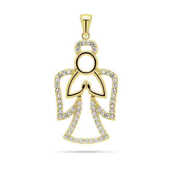 Brilio Silver Něžný pozlacený přívěsek Andílek PT38Y + 2 měsíce na vrácení zboží