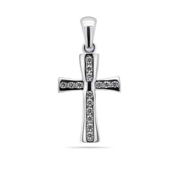 Brilio Silver Třpytivý stříbrný přívěsek křížek PT40W + 2 měsíce na vrácení zboží