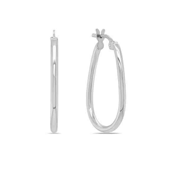 Brilio Silver Moderní stříbrné náušnice kruhy EA238W + 2 měsíce na vrácení zboží