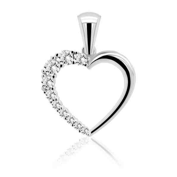 Brilio Silver Romantický stříbrný přívěsek se zirkony PT42W + 2 měsíce na vrácení zboží