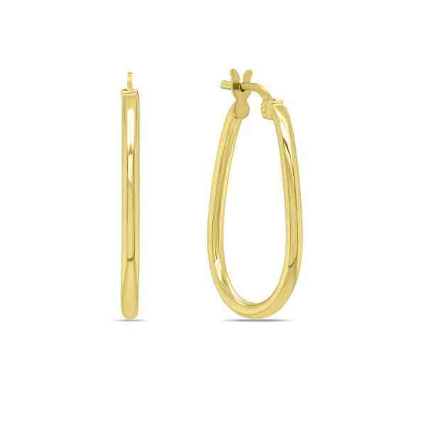 Brilio Silver Moderní pozlacené náušnice kruhy EA238Y + 2 měsíce na vrácení zboží