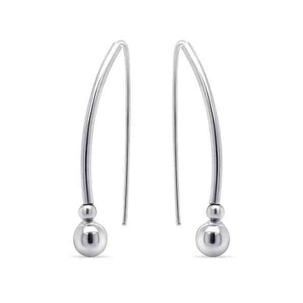 Brilio Silver Stylové stříbrné náušnice EA248W + 2 měsíce na vrácení zboží