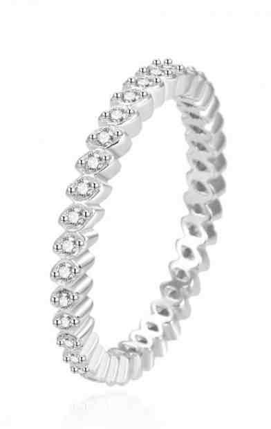 Beneto Nádherný stříbrný prsten se zirkony AGG376L 52 mm + 2 měsíce na vrácení zboží