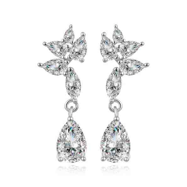 Beneto Úchvatné stříbrné náušnice se zirkony AGUP863L + 2 měsíce na vrácení zboží