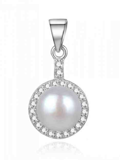 Beneto Elegantní stříbrný přívěsek s říční perlou AGH155P + 2 měsíce na vrácení zboží
