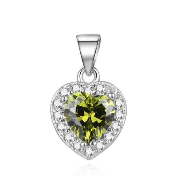 Beneto Stříbrný přívěsek třpytivé srdce AGH269 + 2 měsíce na vrácení zboží