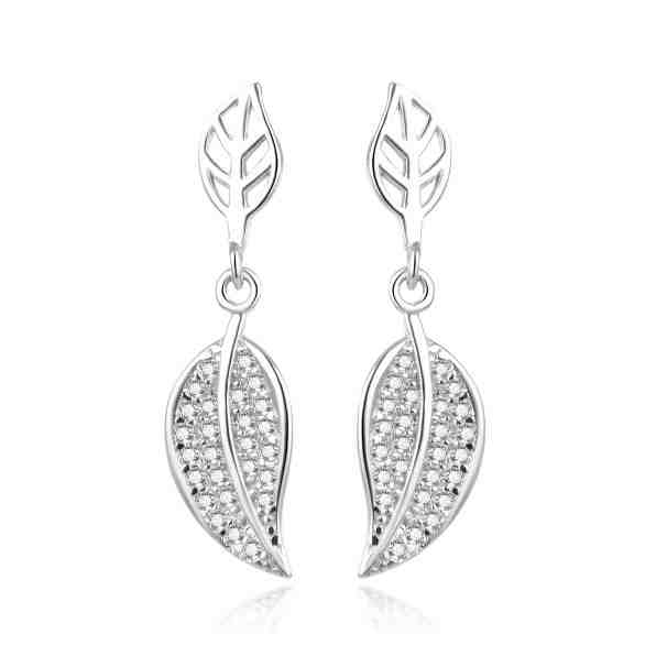 Beneto Elegantní stříbrné náušnice se zirkony AGUP1866 + 2 měsíce na vrácení zboží