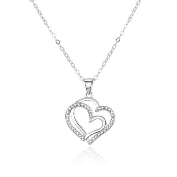 Beneto Něžný stříbrný náhrdelník se zirkony AGS1244/47 + 2 měsíce na vrácení zboží