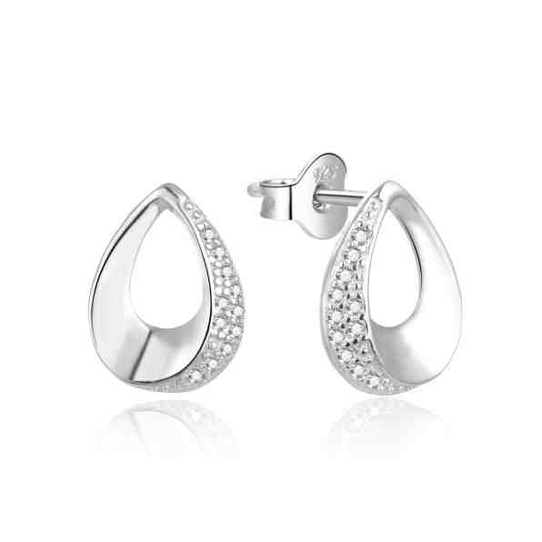 Beneto Nadčasové stříbrné náušnice AGUP1788L + 2 měsíce na vrácení zboží