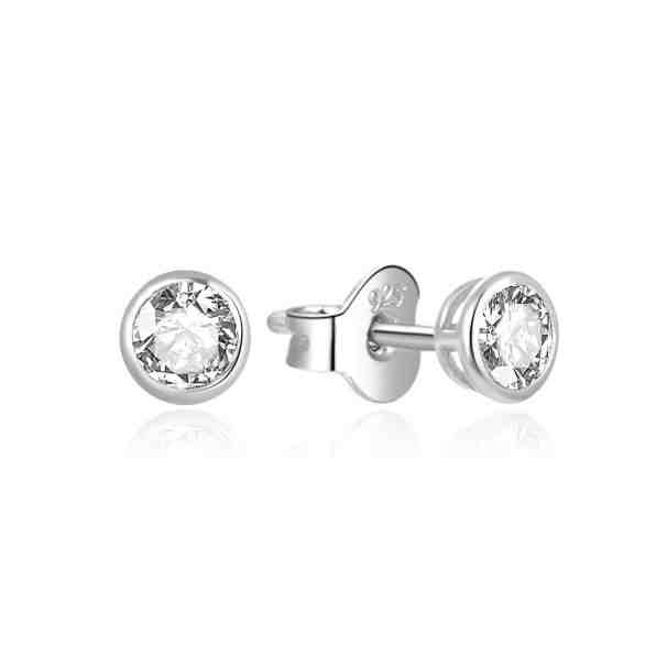 Beneto Minimalistické stříbrné náušnice pecky AGUP1707S + 2 měsíce na vrácení zboží