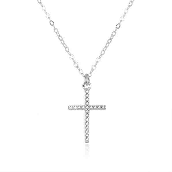 Beneto Stříbrný náhrdelník s křížkem AGS849/47 + 2 měsíce na vrácení zboží