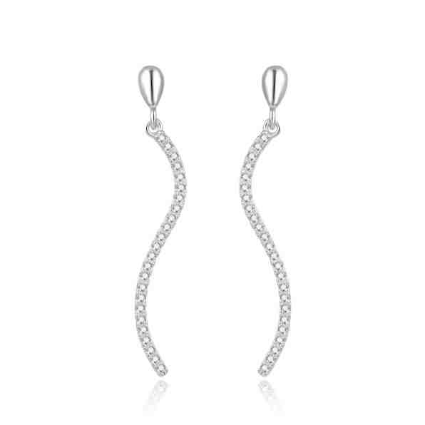 Beneto Jedinečné stříbrné náušnice s čirými zirkony AGUP1134L + 2 měsíce na vrácení zboží