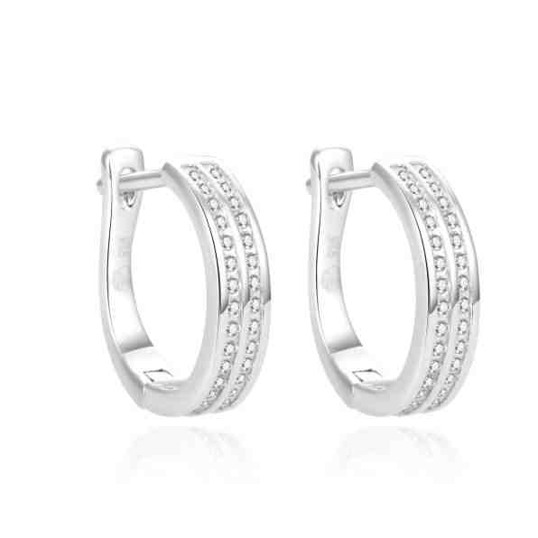 Beneto Módní stříbrné náušnice se zirkony AGUC1455 + 2 měsíce na vrácení zboží