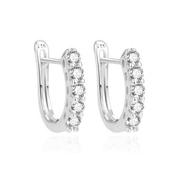 Beneto Elegantní stříbrné náušnice se zirkony AGUC2164L + 2 měsíce na vrácení zboží