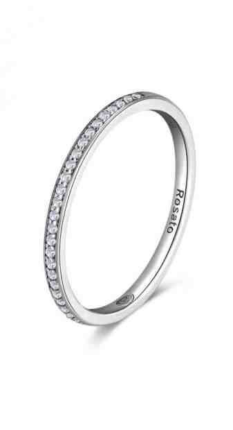 Rosato Minimalistický stříbrný prsten se zirkony Allegra RZA029 56 mm + 2 měsíce na vrácení zboží