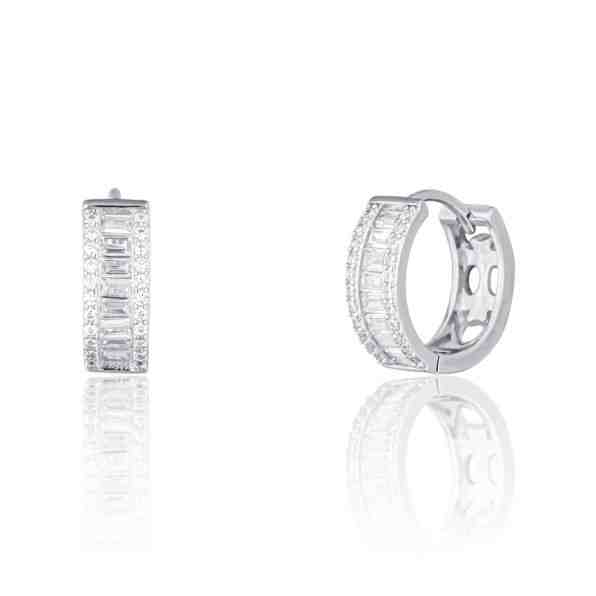 JVD Moderní stříbrné náušnice se zirkony SVLE1053XH2BI00 + 2 měsíce na vrácení zboží