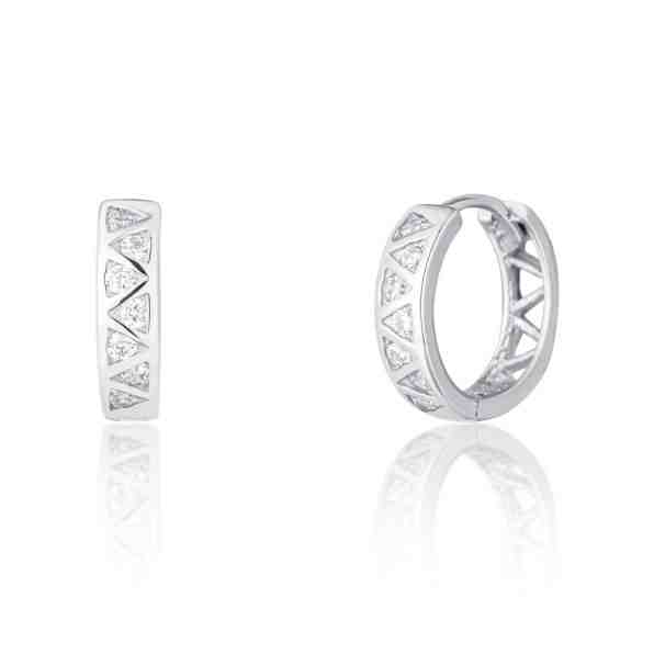 JVD Půvabné stříbrné náušnice kruhy SVLE1054XH2BI00 + 2 měsíce na vrácení zboží
