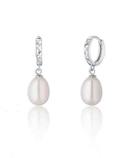 JVD Půvabné stříbrné náušnice s pravými perlami SVLE1008XD5P100 + 2 měsíce na vrácení zboží