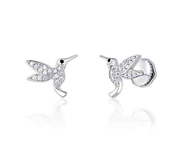 JVD Hravé stříbrné náušnice se zirkony SVLE1088XF6BI00 + 2 měsíce na vrácení zboží