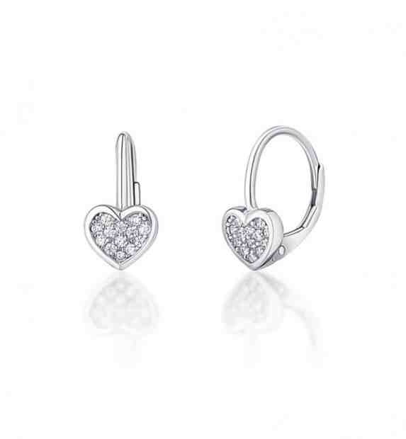 JVD Půvabné náušnice se zirkony Srdíčka SVLE1130XH2BI00 + 2 měsíce na vrácení zboží