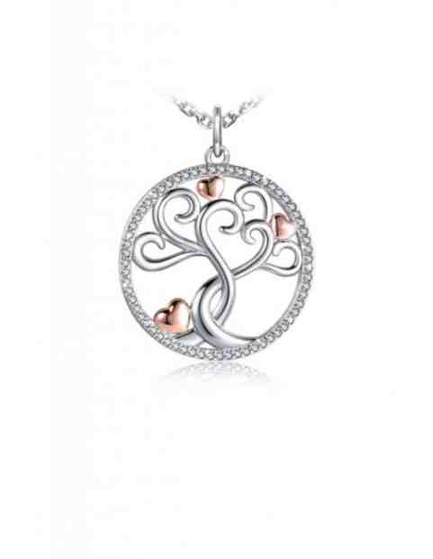 JVD Romantický stříbrný bicolor přívěsek se zirkony SVLP0790XH2BK00 + 2 měsíce na vrácení zboží