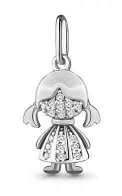 JVD Designový stříbrný přívěsek Dívka SVLP0709XH2BI00 + 2 měsíce na vrácení zboží