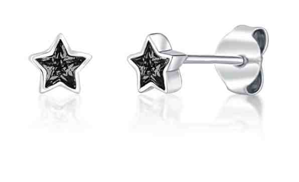 JVD Hvězdičkové peckové náušnice se zirkony SVLE1024XF6BL00 + 2 měsíce na vrácení zboží