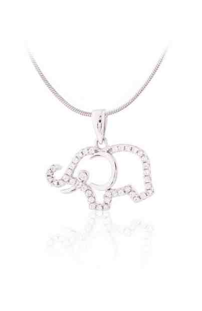 JVD Hravý stříbrný přívěsek Slon SVLP0084X75BI00 + 2 měsíce na vrácení zboží