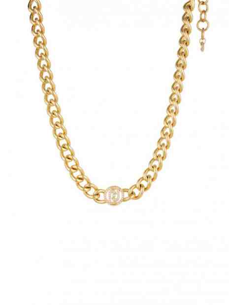 Liu.Jo Výrazný pozlacený náhrdelník s krystaly Brilliant LJ1620 + 2 měsíce na vrácení zboží