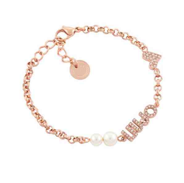 Liu.Jo Romantický bronzový náramek s perličkami Icona LJ1696 + 2 měsíce na vrácení zboží
