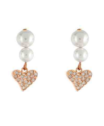 Liu.Jo Romantické bronzové náušnice s perličkami Icona LJ1697 + 2 měsíce na vrácení zboží