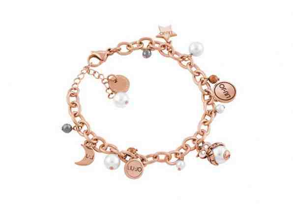 Liu.Jo Růžově zlacený ocelový náramek s perličkami Tropical Dream LJ1633 + 2 měsíce na vrácení zboží