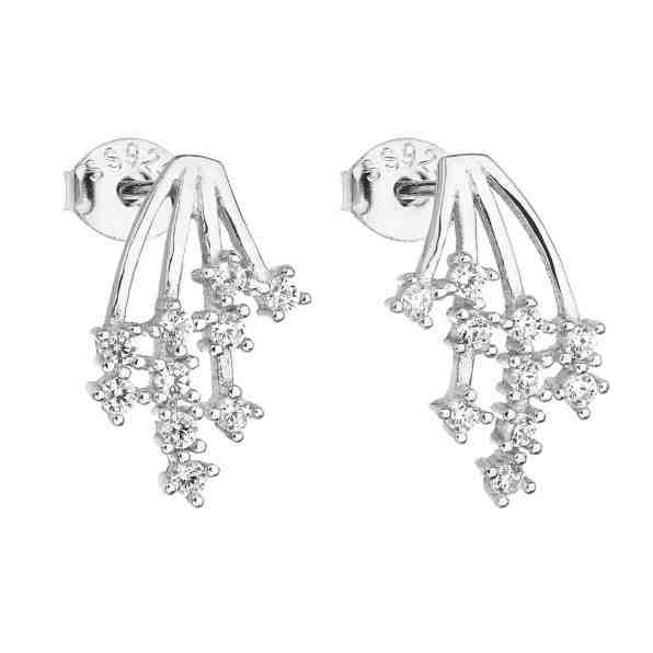 Evolution Group Půvabné náušnice s čirými zirkony 11093.1 + 2 měsíce na vrácení zboží